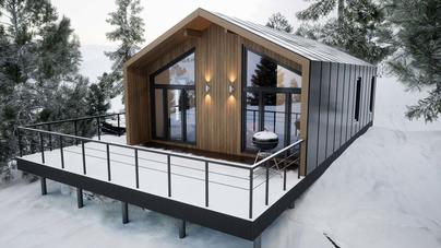 проект дома Barn L из СИП панелей