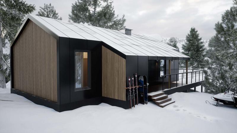 проект дома Barn L из СИП панелей