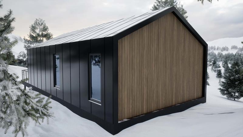 проект дома Barn L из СИП панелей